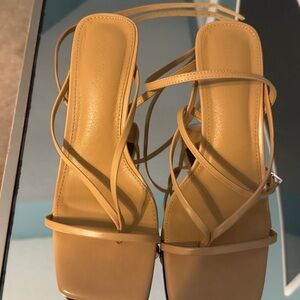 Tan Strappy Heels - NEVER WORN